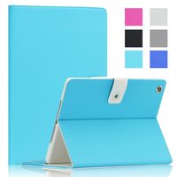 SAVEICON - iPad Air / iPad 5 (Release 2013) PU leather Case Cover with Card Slots Auto Wake / Sleep Smart Cover Book Shell Stand for Apple iPad Air iPad 5 5th Gen Wifi 3G 4G LTE with Built-in Stand (Baby Blue C2)