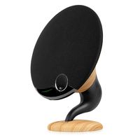 Victrola Gramophone Symphony Bluetooth Speakers with Built-in Subwoofer and Rechargeable Battery, Oak Finish