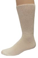 Foot Galaxy Diabetic Socks, Men 10-13, White, 2 Pair