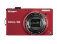 Nikon Coolpix S6000 14 MP Digital Camera with 7x Optical Vibration Reduction (VR) Zoom and 2.7-Inch LCD (Red)