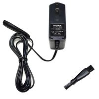 HQRP AC Adapter Power Cord Charger for Braun Series 3 Model 340 Type 5775 Shaver Plus Cleaning Brush