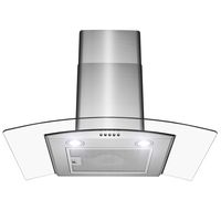 FIREBIRD 30" Wall Mount Stainless Steel Push Panel Kitchen Range Hood Cooking Fan