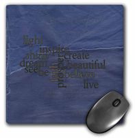 3dRose LLC 8 x 8 x 0.25 Inches Mouse Pad, Inspire Faith in Blue Inspirational Religion and Spirituality (mp_29530_1)
