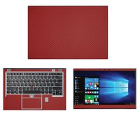 Decalrus - Protective Decal for Lenovo ThinkPad X1 Carbon (5th Gen.) (14" Screen) Laptop RED Carbon Fiber Skin case Cover wrap CFlenovoTnkPadX1carbon5Red