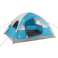 ALPHA CAMP 3 Person Camping Tent - 7' x 8' Blue