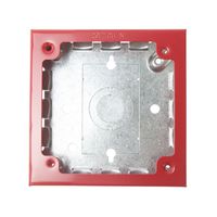 Wiremold R5752 500/700 Series RW, 2 Gang Fire Alarm Device Box, Red