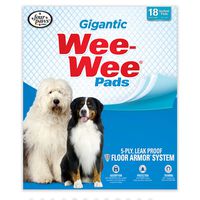 Four Paws Wee-Wee Puppy Training Pee Pads 18-Count 27.5" x 44" Gigantic Size Pads for Dogs