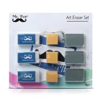 Mr. Pen- Erasers, Art Eraser, Kneaded Eraser, Pack of 9, Pencil Erasers, Gum Eraser, Drawing Supplies, White Eraser, Kneaded Erasers for Art, Sketching Supplies, Drafting Supplies, Kneadable Erasers