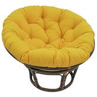 Blazing Needles Solid Twill Papasan Chair Cushion, 52" x 6" x 52", Sunset