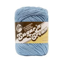 Lily Sugar 'N Cream  The Original Solid Yarn - (4) Medium Gauge 100% Cotton - 2.5 oz -  Light Blue  -  Machine Wash & Dry