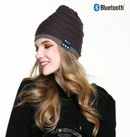 Make Your Life Bluetooth Beanie Music Gift Hat Cap with Removable Wireless Headset Headphone Earphone Speaker Mic for Outdoor Skiing Snowboard Running Music Tech Birthday Valentine's Gift (Brown)