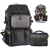 TARION Pro PB-01 Camera Backpack Large + Shoulder Camera Case with 15.6" Laptop Compartment Waterproof Rain Cover Travel Hiking Camera Backpack DSLR Bag
