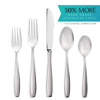 Radley & Stowe 20-Piece Flatware Solid Stainless Steel Silverware Set (Designer Grade with Matte Finish Handle)