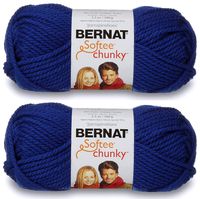 2-Pack - Bernat Softee Chunky Yarn, Royal Blue, Single Ball