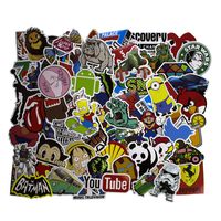 InterUS Stickers Pack Cool, 100 Pcs Vinyl Waterproof Stickers, for Laptop, Luggage, Car, Skateboard, Motorcycle, Bicycle Decal Graffiti Patches