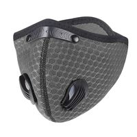 West Biking Mesh Dust/Pollution Mask for Air Filtration, Sport Mask with Exhalation Valves Filters, Activated Carbon N99 PM2.5 Filters Air Purifier (09)