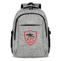 zjjipffittcn Arsenal.- Grey Mens Business Bag Travel Laptop Backpack Hiking Backpack
