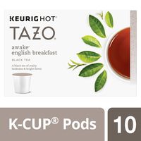 Tazo K-Cup Pods, Awake English Breakfast Black Tea, 10 Count (Pack of 6)