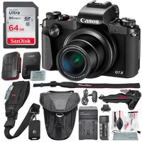 Canon PowerShot G1 X Mark III Wi-Fi Enabled Digital Camera and Photo Savings Deluxe Bundle w/Tripod, 64GB, Card Reader & 24PC Case, Camera Case & Shoulder Strap, Cleaning Kit