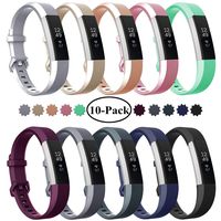Fundro Replacement Bands Compatible with Alta and Alta HR, Newest Sport Strap Wristband with Secure Buckle（10 Pack） (# A 10 Pack, Small(6.2"-7.1"))