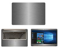 Decalrus - Protective Decal for Asus VivoBook Pro 15 N580VD (15.6" Screen) Laptop Titanium Texture Brushed Aluminum Skin case Cover wrap BAasusVivobk15_N580Titanium