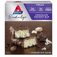 Atkins Endulge Treat, Chocolate Coconut Bar, Keto Friendly, 5 Count