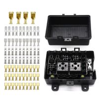 Iztoss 21-Slot Relay Box 7 Relays,9 ATC/ATO Fuses Holder Block with Metallic Pins for Automotive and Marine Engine Bay