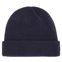 Connectyle Outdoor Classic Bassic Men's Warm Winter Hats Daily Thick Knit Cuff Beanie Cap Navy Blue ,Medium
