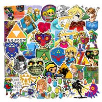 Cool and Popular Game Stickers(47PCS) The Legend of Zelda Stickers for Water Bottle Snowboard Laptop Luggage Car Motorcycle Bicycle Fridge DIY Styling Vinyl Home Waterproof Stickers (Zelda)