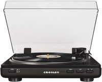 Crosley T400 Fully Automatic 2-Speed Component Turntable with Built-in Preamp, Black