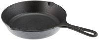 Lodge 8 Inch Cast Iron Skillet. Small Pre-Seasoned Skillet for Stovetop, Oven, or Camp Cooking
