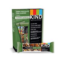 KIND Bars, Chocolate Chili Almond, Gluten Free, Low Sugar, 1.4oz, 4 Count (Pack of 12)
