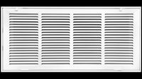 24" X 12 Steel Return Air Filter Grille for 1" Filter - Fixed Hinged - Ceiling Recommended - HVAC Duct Cover - Flat Stamped Face - White [Outer Dimensions: 26.5 X 13.75]