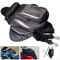 an-Fly Motorcycle Tank Bag Waterproof, Motorcycle Backseat Saddle Bag Water Resistant with Strong Magnetic Fuel Tank Bag，PVC Pocket for Mobile Phones,Convenient Navigation Tail Accessories Bags