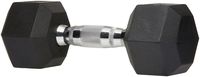 AmazonBasics Rubber Encased Hex Dumbbell Weight - 13.8 x 6.2 x 5 Inches, 35 Pounds