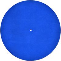 Genuine Leather Turntable Platter Mat - Prussian Blue Suede