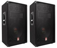 (2) Rockville RSG12.4 12 3-Way 1000 Watt 4-Ohm Passive DJ/Pro Audio PA Speakers