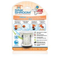 SinkShroom The Revolutionary Sink Drain Protector Hair Catcher/Strainer/Snare, White