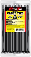 Pro Tie B5LD1000 5.7-Inch Light Duty Standard Cable Tie, UV Black Nylon, 1000-Pack