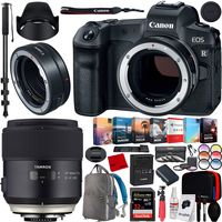 Canon 3075C002 EOS R 30.3MP Mirrorless Digital Camera Body Bundle with SP 45mm f/1.8 Di VC USD Lens EOS Mount, 32GB Memory Card, Lens Mount Adapter, Editing Suite and Accessories (8 Items)