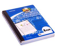Mintra Office Composition Books, Notebooks, Primary Ruled, Creative, Hardcover, Grade K-2, 4 Pack
