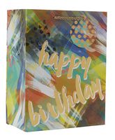 Jillson Roberts 6-Count Medium 10" x 8" x 4" Birthday Gift Bags Available in 7 Different Designs, Gilded Celebration