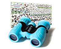 BESPIN Binoculars for Kids 8x21 Bird Watching, High-Resolution Real Optics for Wildlife Watching with Reversible Bird Map - BL - (Renewed)