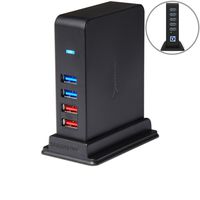 Sabrent 7 Port USB 3.0 HUB + 2 Charging Ports with 12V/4A Power Adapter [Black] (HB-U930)