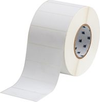 Brady THT-158-490-3 3.750" Width x 1.5" Height, B-490 Polyester, Matte Finish White Freezerbondz Thermal Transfer Printer Label (3000 per Roll)