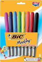 BIC Marking Fashion Permanent Marker, Fine Point, Assorted Colors, 8-Count (6 Packs, 48 Markers)