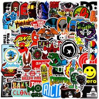 REZAUP Fashion Brand Stickers for Cars Bumper(100pcs) Graffiti Decals for Motorcycle Bicycle Skateboard Luggage Snowboard Travel Case[No-Duplicate Sticker Pack]