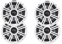 KICKER White OEM Replacement Marine 6.5" Inch 4Ω Coaxial Speaker Bundle - 4 Speakers