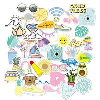 AnvFlik VSCO Stickers for Hydro Flask, Colorful Vinyl Waterproof Stickers for Water Bottle, Laptop, Phone, Suitcase, Cute Trendy Stickers for Teens, Women, Girl，Southern California Style （45pcs）