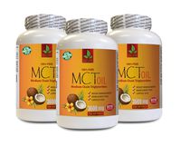 Appetite suppressant for Weight Loss for Women - MCT Oil 100% Pure 3600MG - Keto Formula - mct Oil for Muscle Growth - 3 Bottles 450 Softgels